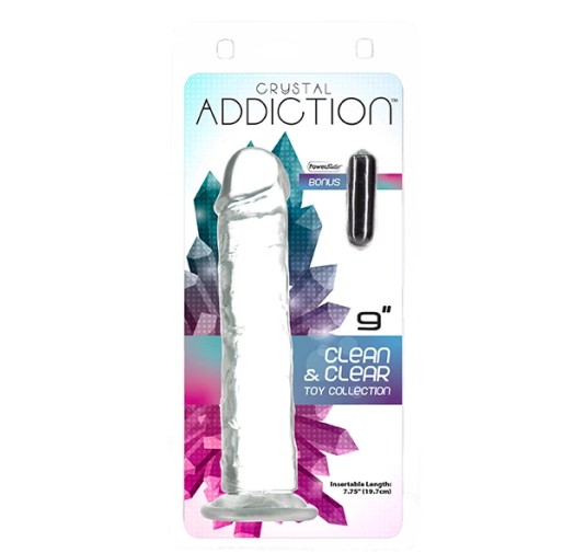 Dildo - Addiction Crystal Addiction Vertical Dildo 23 cm